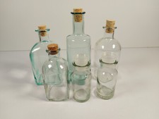 6 Corked Bottles Jars -