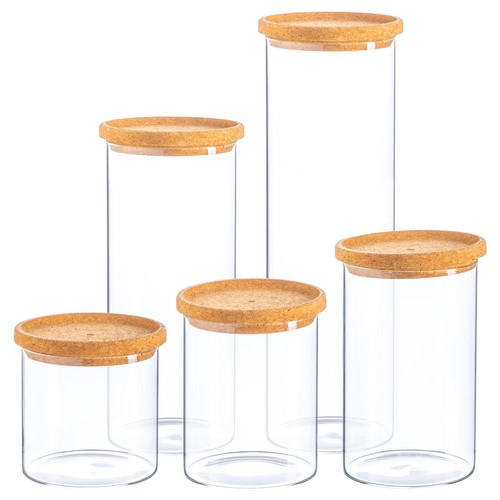 Glass storage jar set - storage, with