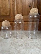 3pcs Glass Jars Tea Coffee