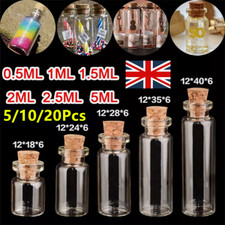 5-20x Small Glass Bottles With